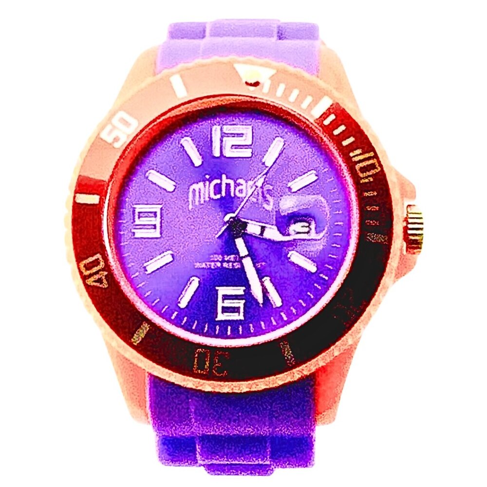 Girl's Purple and Orange Swim Diver Michael's Watch